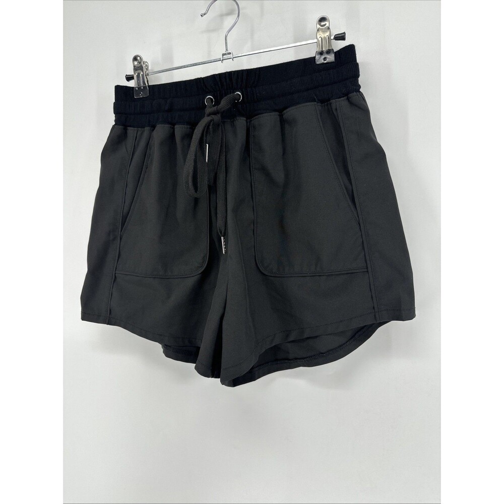 Evereve Black High Waist Athletic Shorts Sz Small